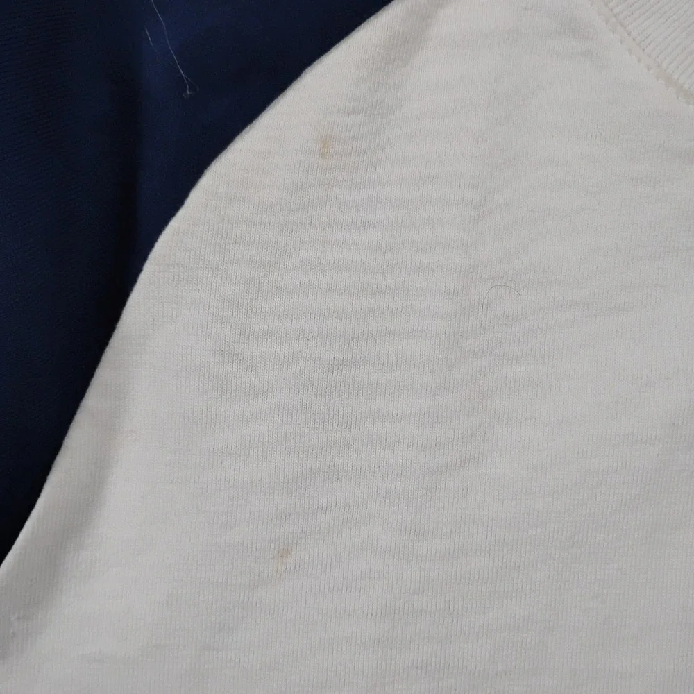 Showcase Whistler Snowboards Kids Raglan Long Sleeve Shirt White Blue Size M Y2K